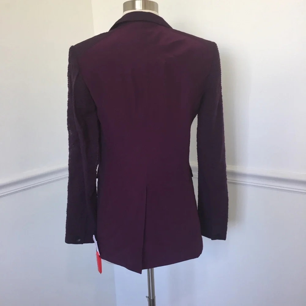 Rag & Bone Purple One Button Blazer - Picture 3 of 6